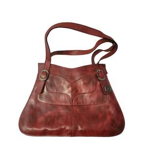 Patricia Nash Leather Parigi Pieced Shopper Red